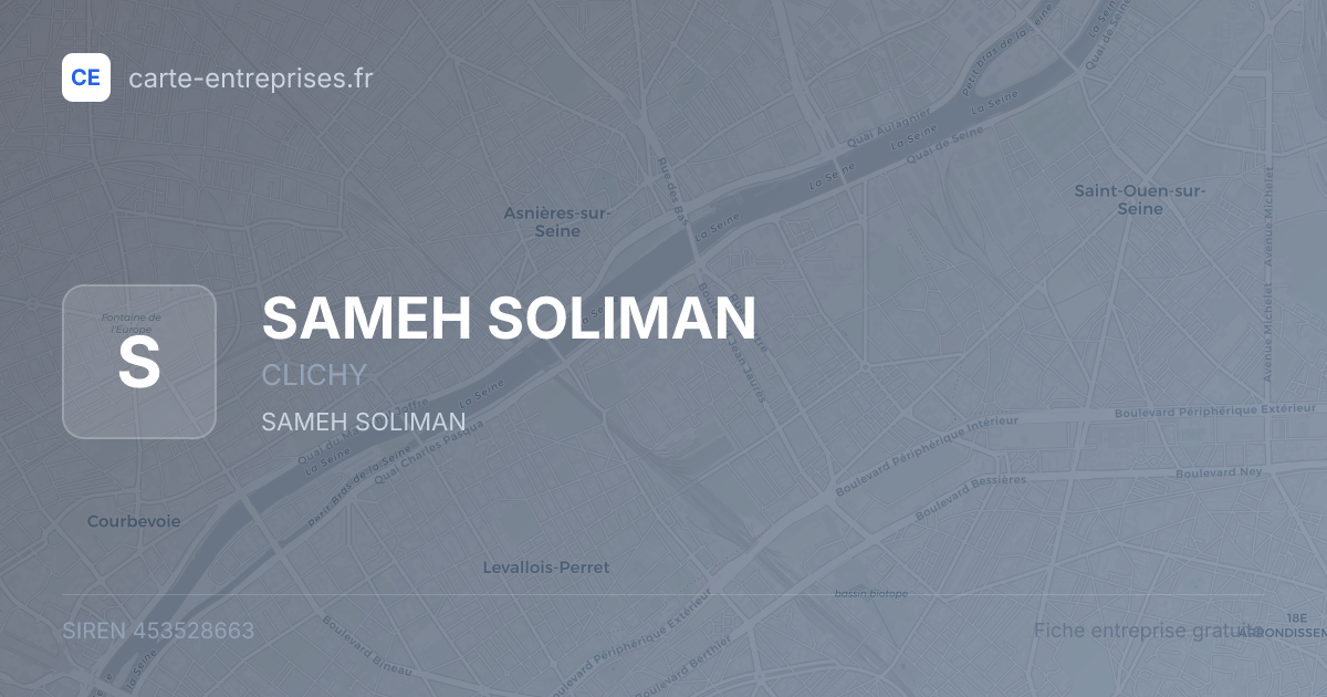 SAMEH SOLIMAN — 453528663 — fiche entreprise
