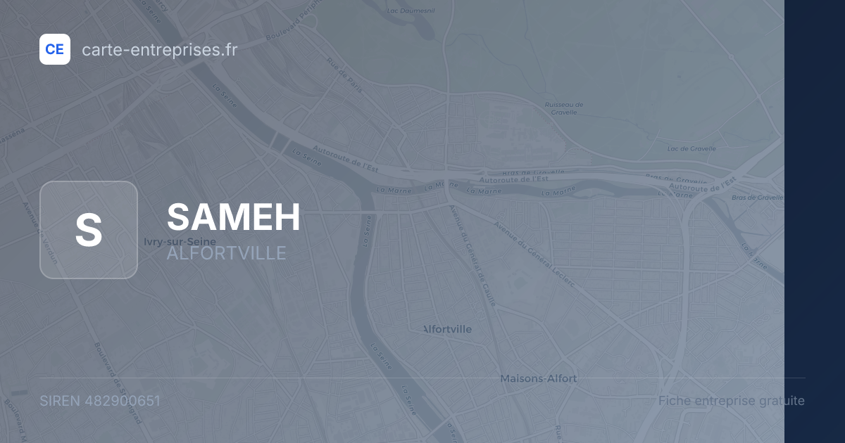 SAMEH — 482900651 — fiche entreprise