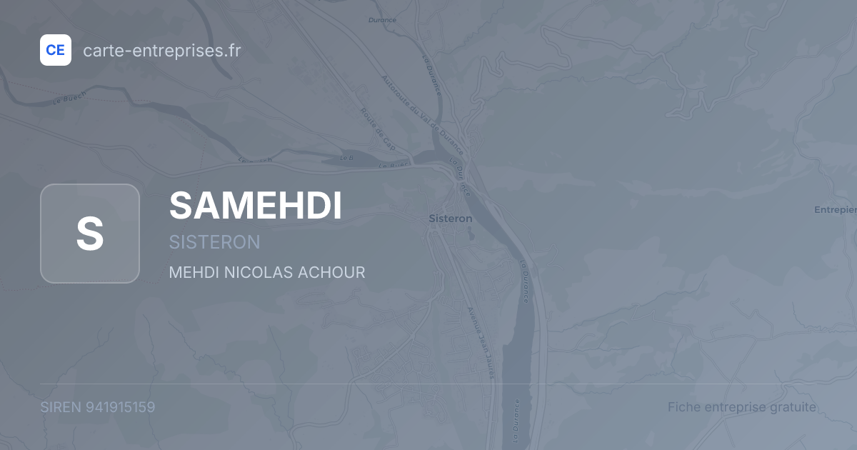 SAMEHDI — 941915159 — fiche entreprise