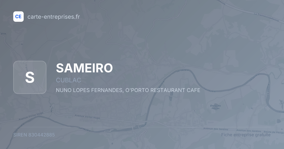 SAMEIRO — 830442885 — fiche entreprise