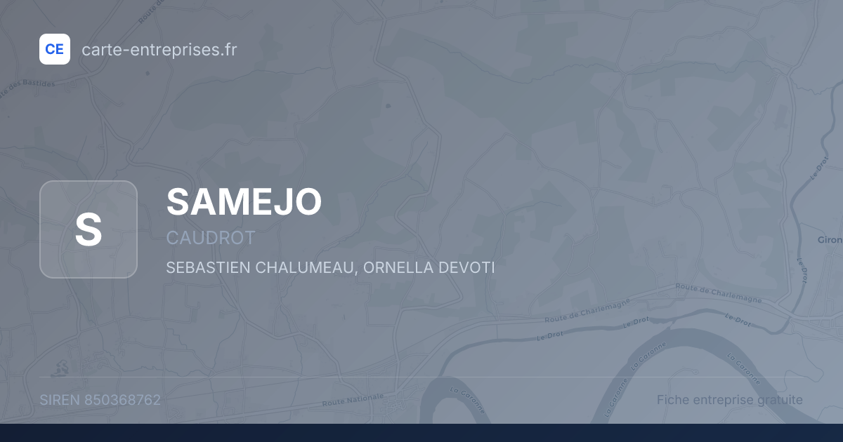 SAMEJO — 850368762 — fiche entreprise