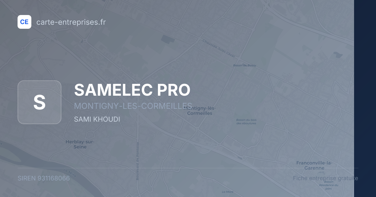 SAMELEC PRO — 931168066 — fiche entreprise