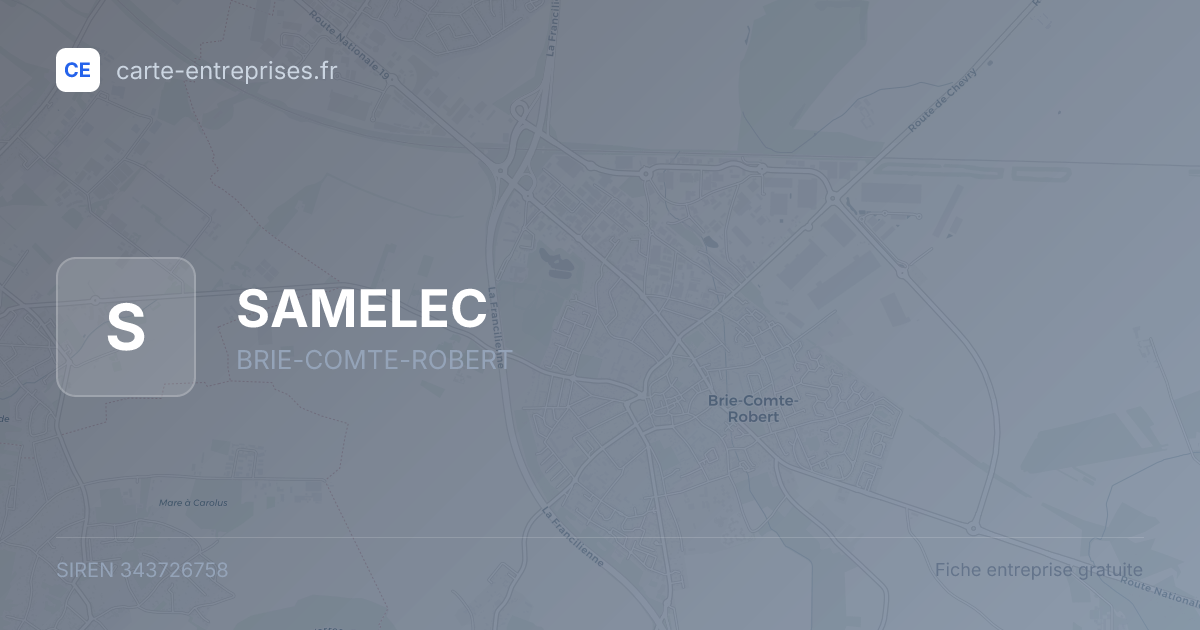 SAMELEC — 343726758 — fiche entreprise