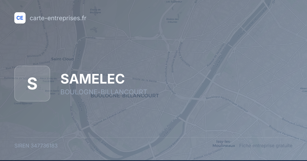 SAMELEC — 347736183 — fiche entreprise