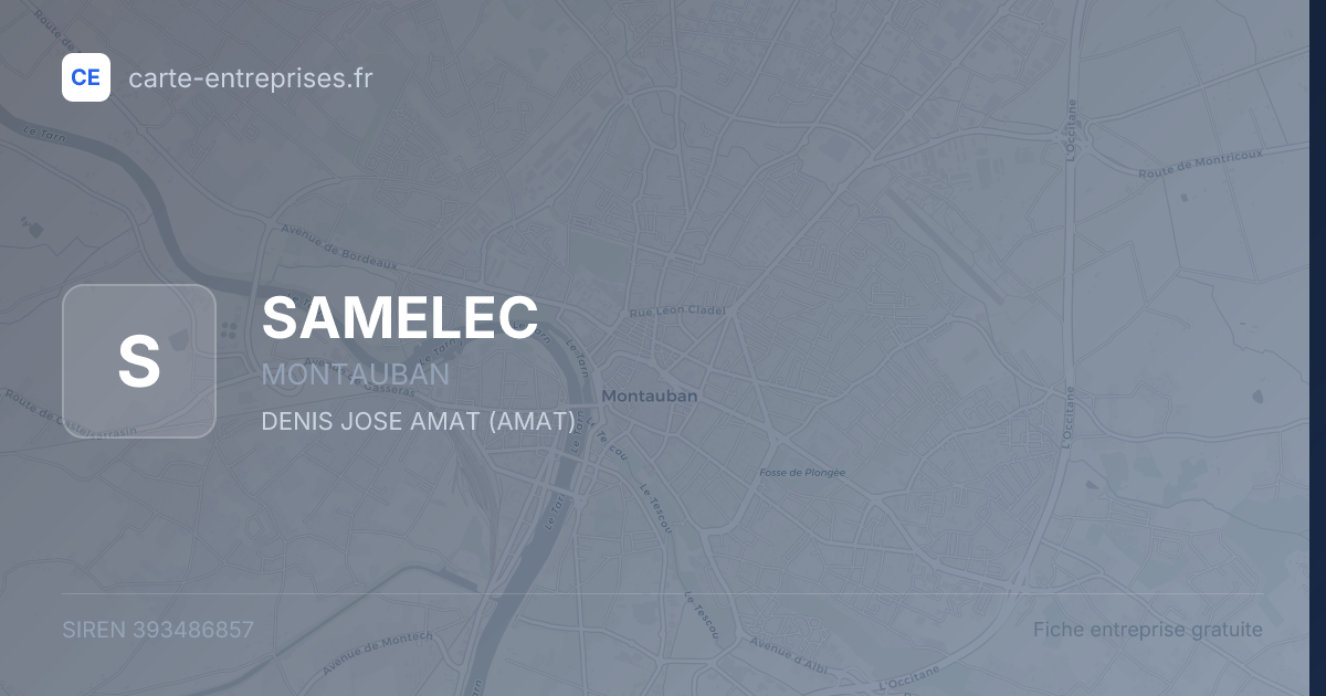 SAMELEC — 393486857 — fiche entreprise