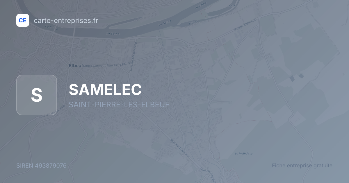 SAMELEC — 493879076 — fiche entreprise