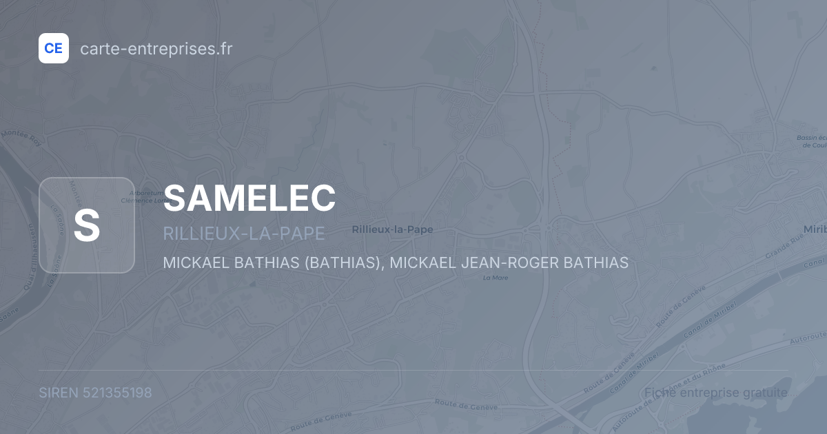 SAMELEC — 521355198 — fiche entreprise