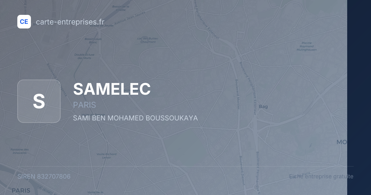 SAMELEC — 832707806 — fiche entreprise