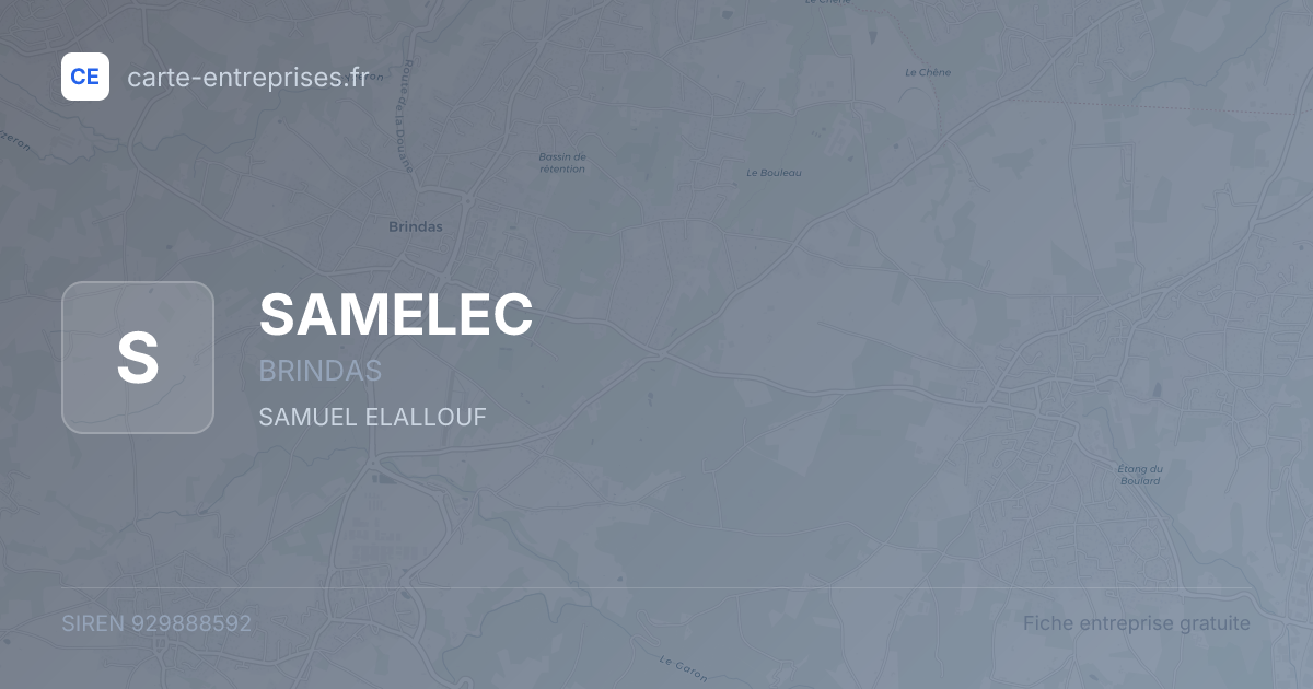 SAMELEC — 929888592 — fiche entreprise