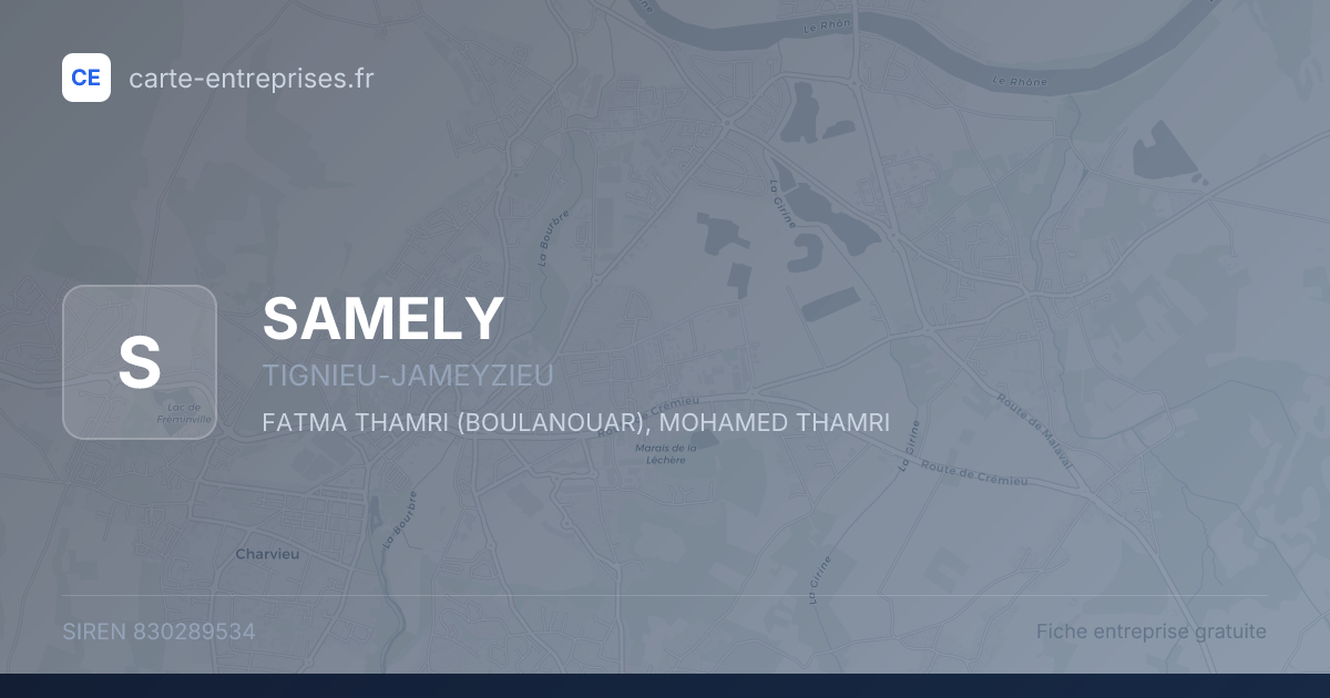 SAMELY — 830289534 — fiche entreprise