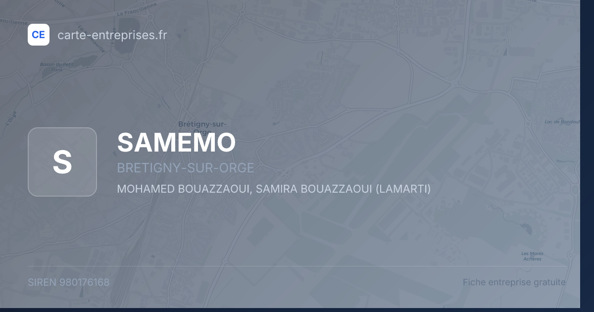 SAMEMO — 980176168 — fiche entreprise