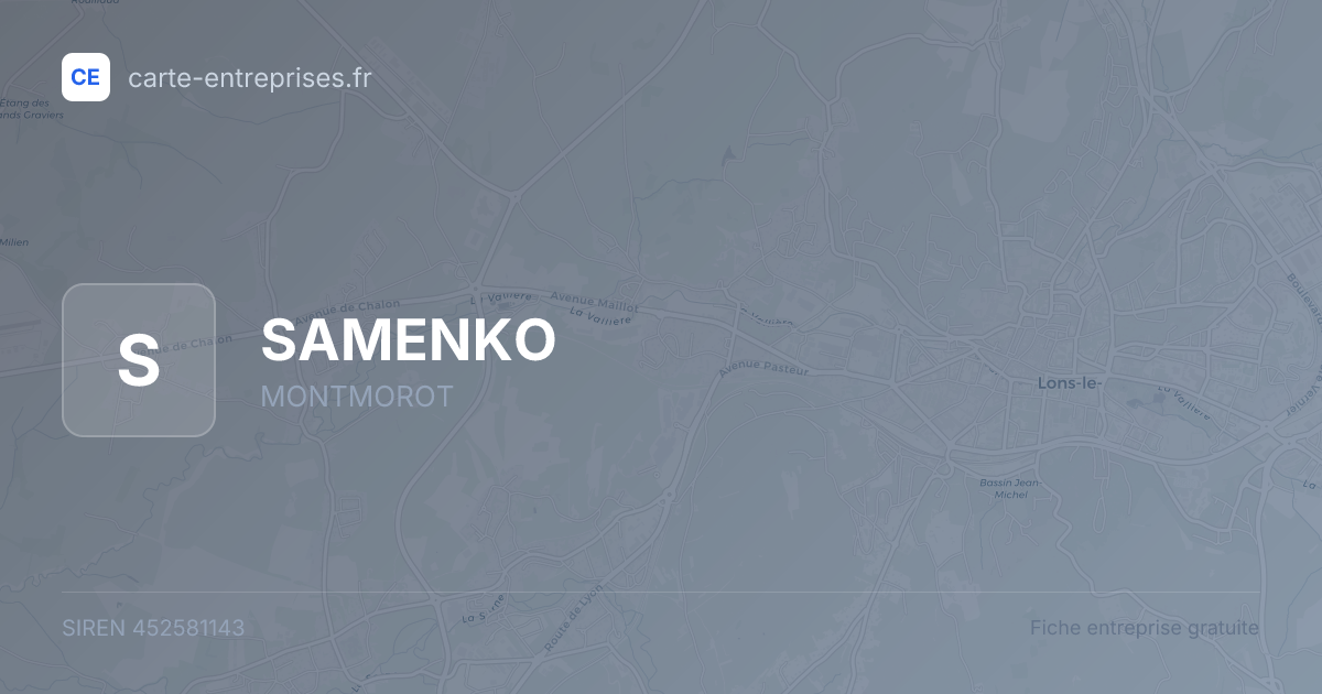 SAMENKO — 452581143 — fiche entreprise