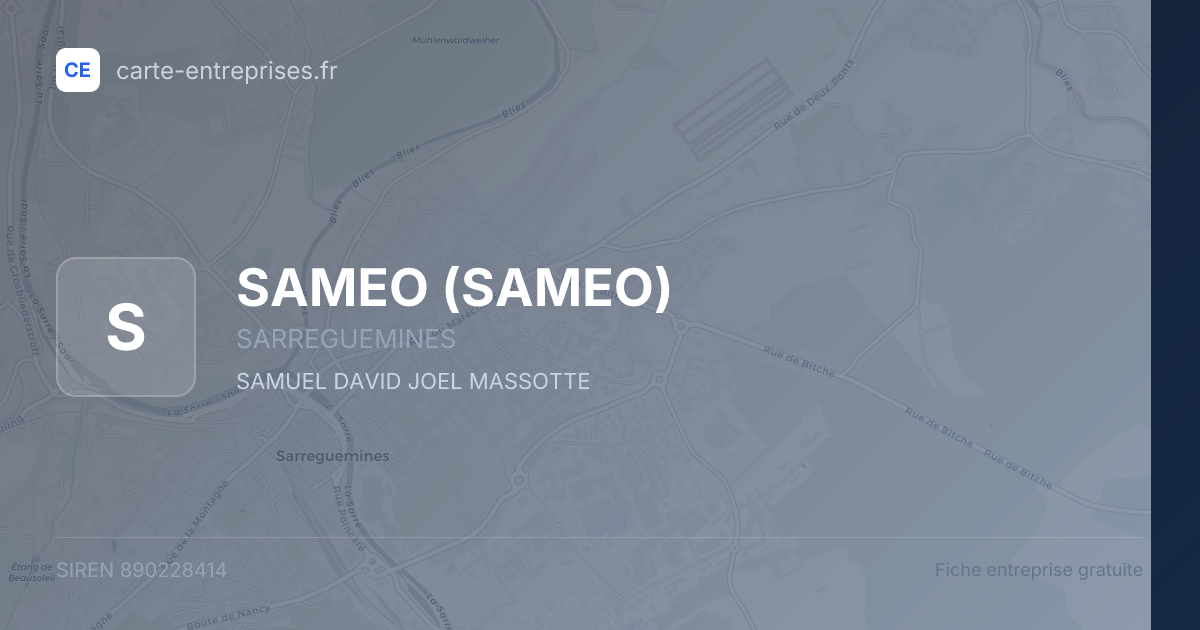 SAMEO — 890228414 — fiche entreprise