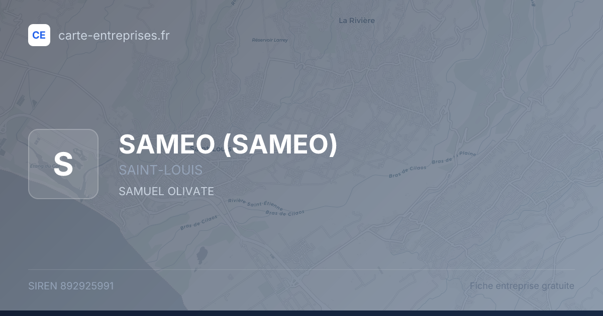SAMEO — 892925991 — fiche entreprise
