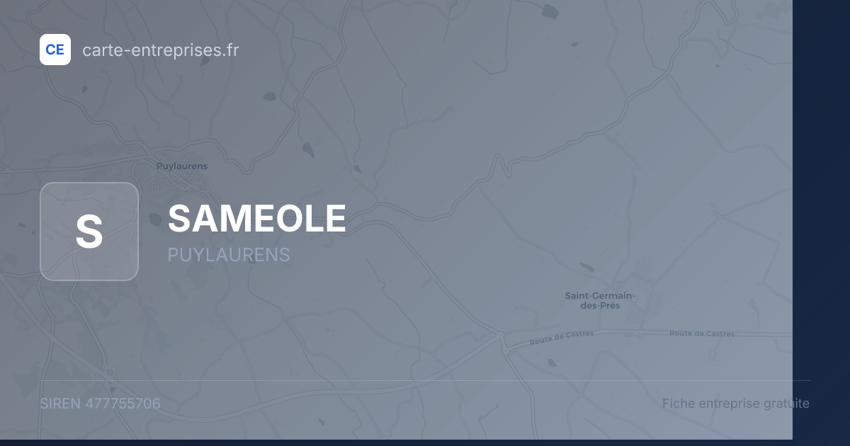 SAMEOLE — 477755706 — fiche entreprise