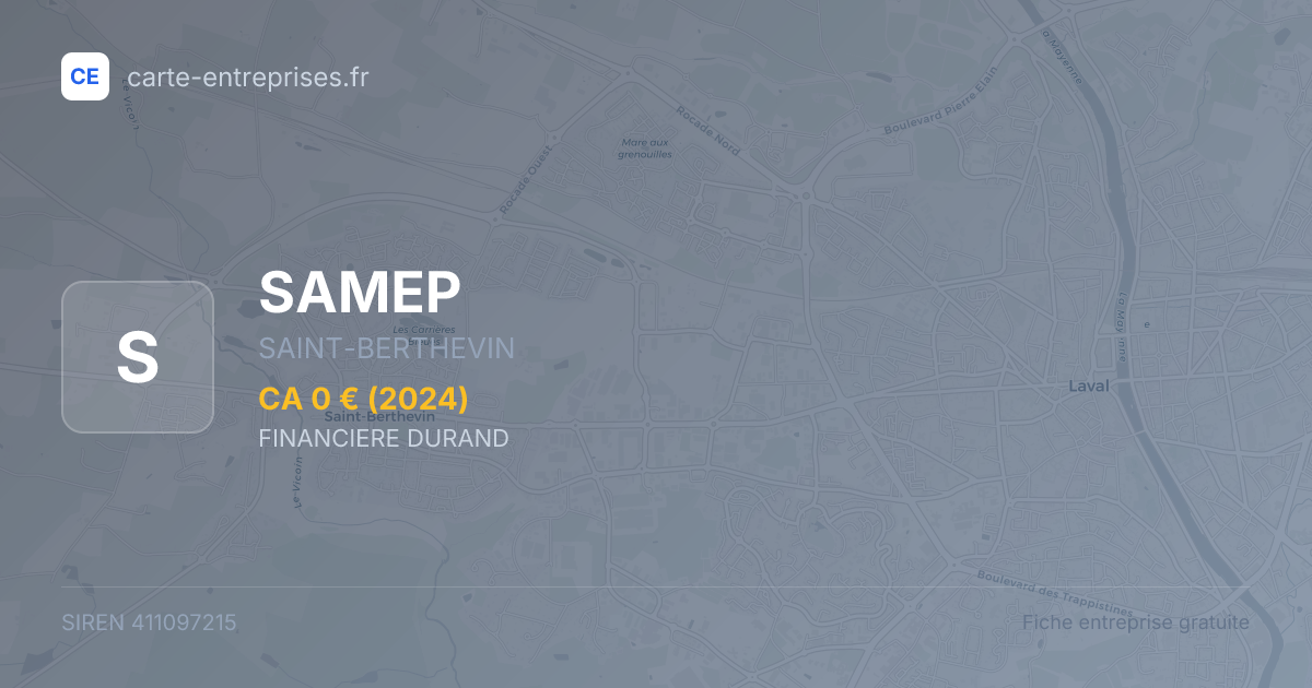 SAMEP — 411097215 — fiche entreprise