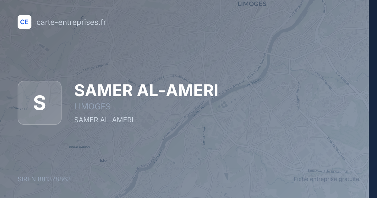 SAMER AL-AMERI — 881378863 — fiche entreprise