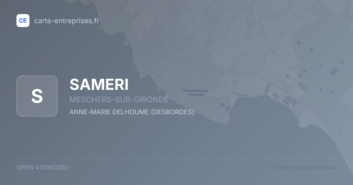 SAMERI — 433983350 — fiche entreprise