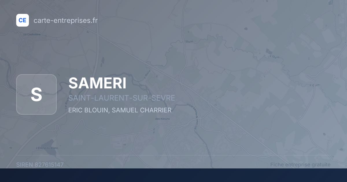 SAMERI — 827615147 — fiche entreprise
