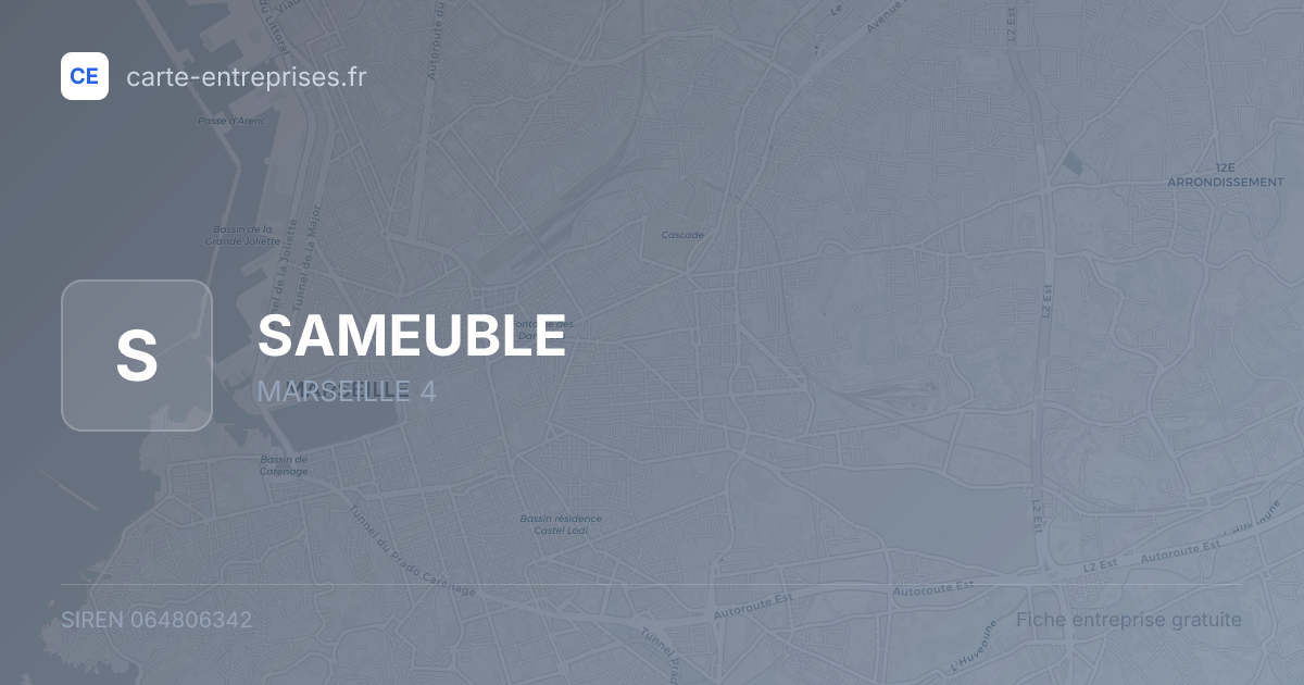 SAMEUBLE — 064806342 — fiche entreprise