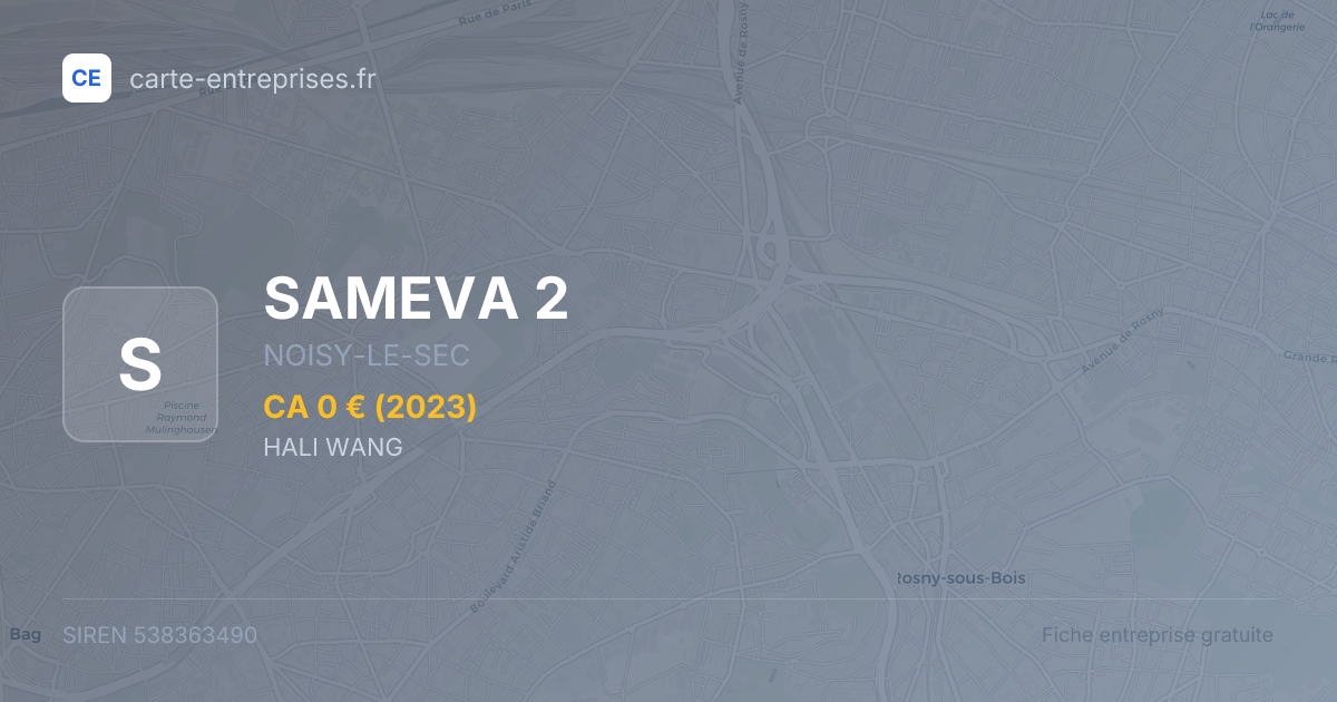 SAMEVA 2 — 538363490 — fiche entreprise