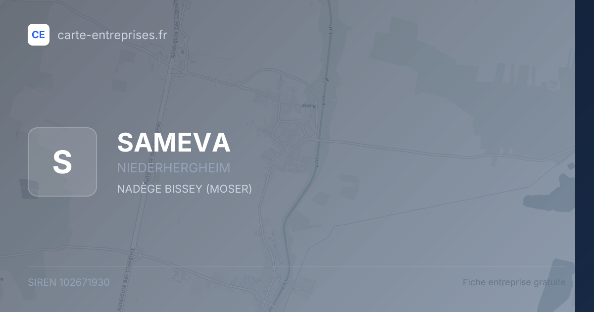 SAMEVA — 102671930 — fiche entreprise
