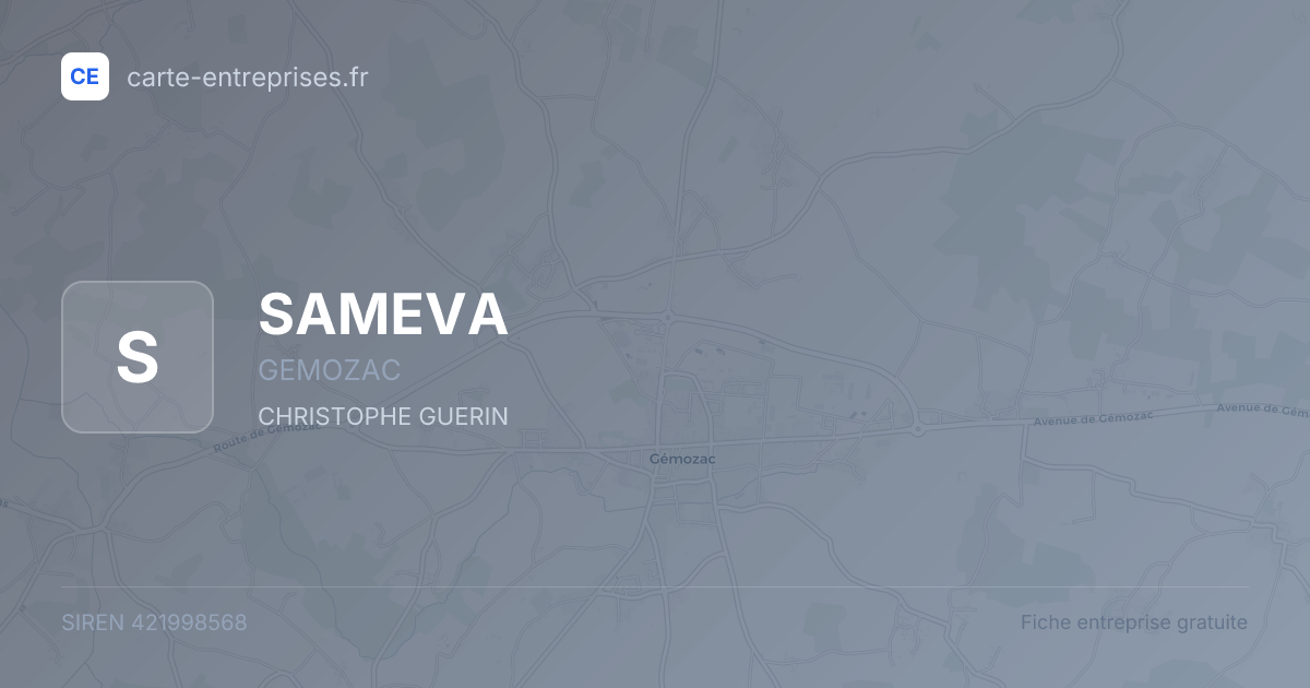 SAMEVA — 421998568 — fiche entreprise
