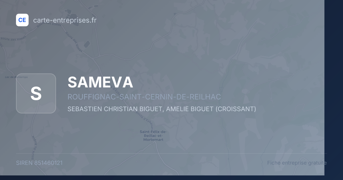 SAMEVA — 851460121 — fiche entreprise