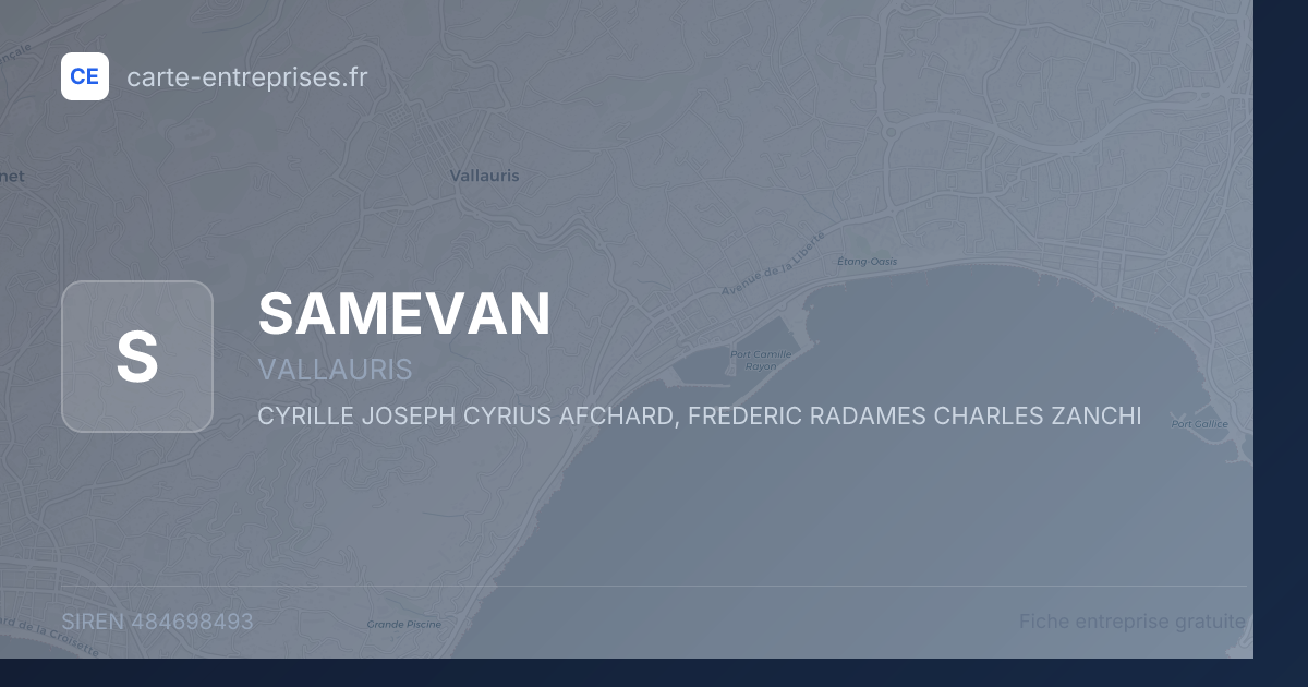 SAMEVAN — 484698493 — fiche entreprise