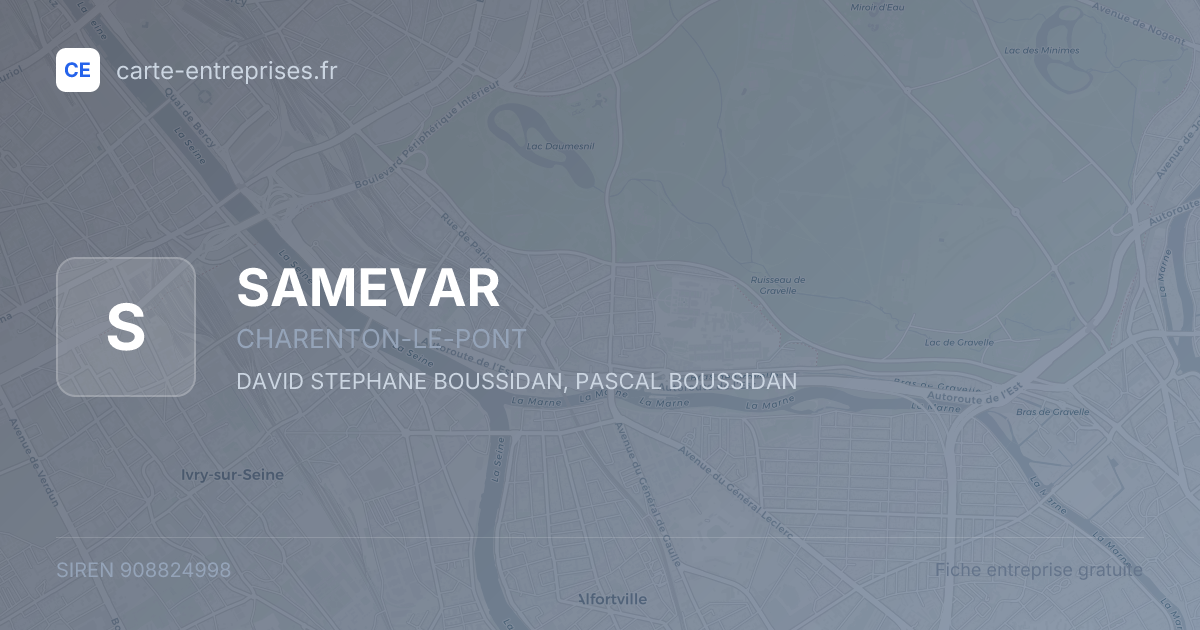 SAMEVAR — 908824998 — fiche entreprise
