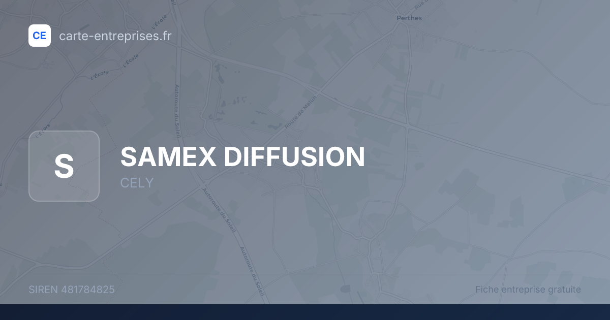SAMEX DIFFUSION — 481784825 — fiche entreprise