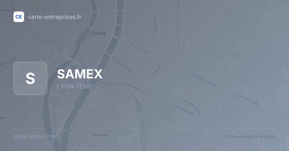 SAMEX — 331047209 — fiche entreprise