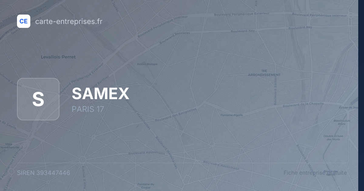SAMEX — 393447446 — fiche entreprise