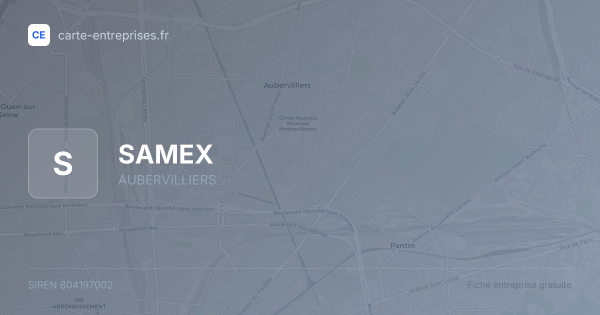 SAMEX — 804197002 — fiche entreprise