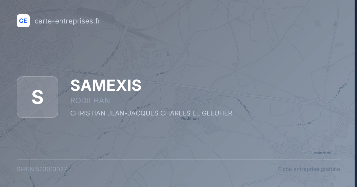 SAMEXIS — 523013027 — fiche entreprise
