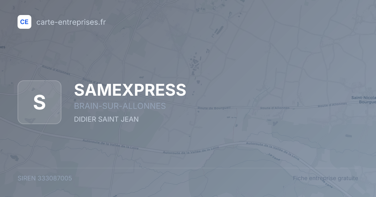 SAMEXPRESS — 333087005 — fiche entreprise
