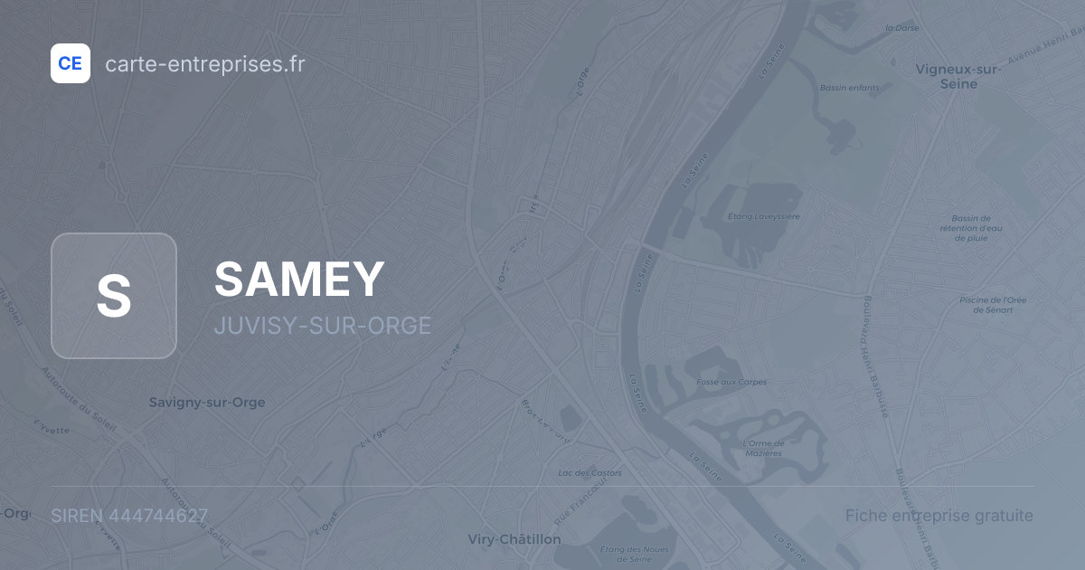 SAMEY — 444744627 — fiche entreprise