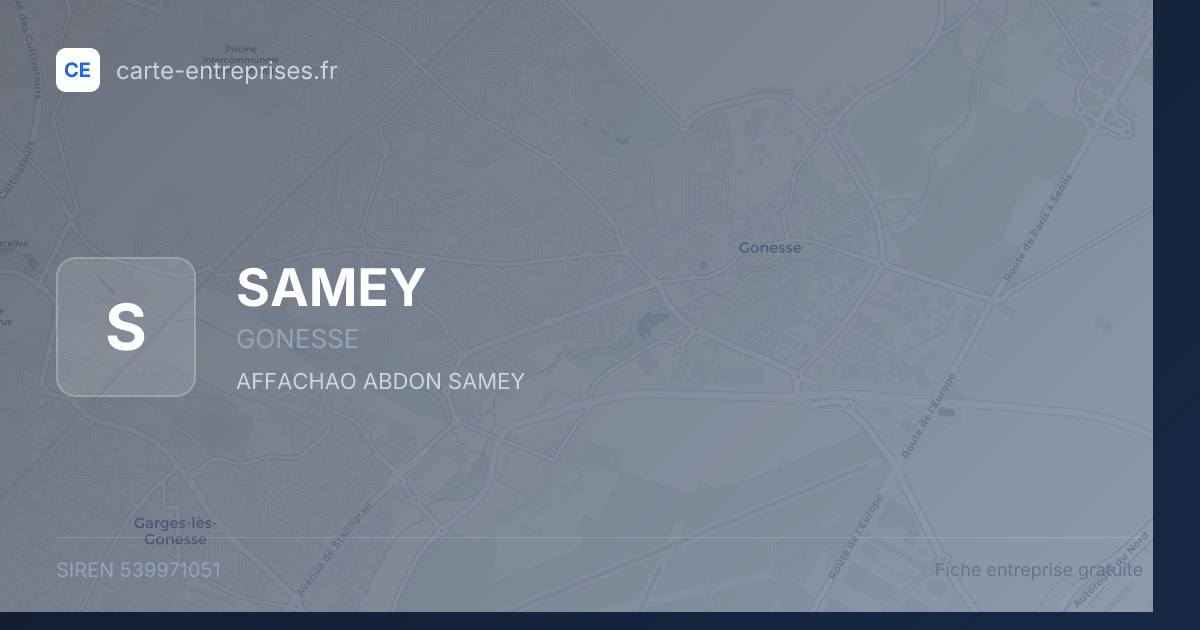 SAMEY — 539971051 — fiche entreprise