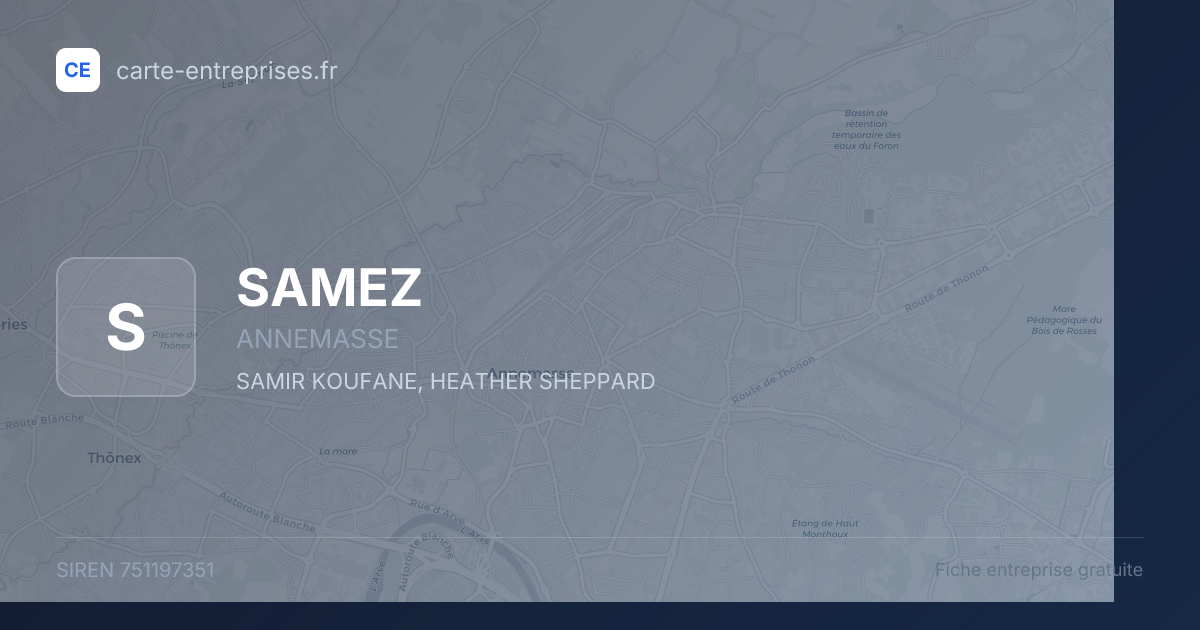 SAMEZ — 751197351 — fiche entreprise