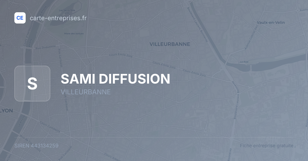 SAMI DIFFUSION — 443134259 — fiche entreprise