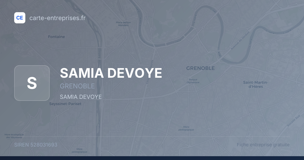 SAMIA DEVOYE — 528031693 — fiche entreprise