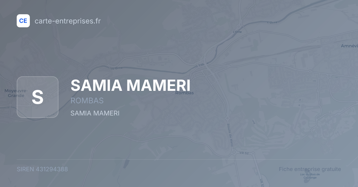 SAMIA MAMERI — 431294388 — fiche entreprise