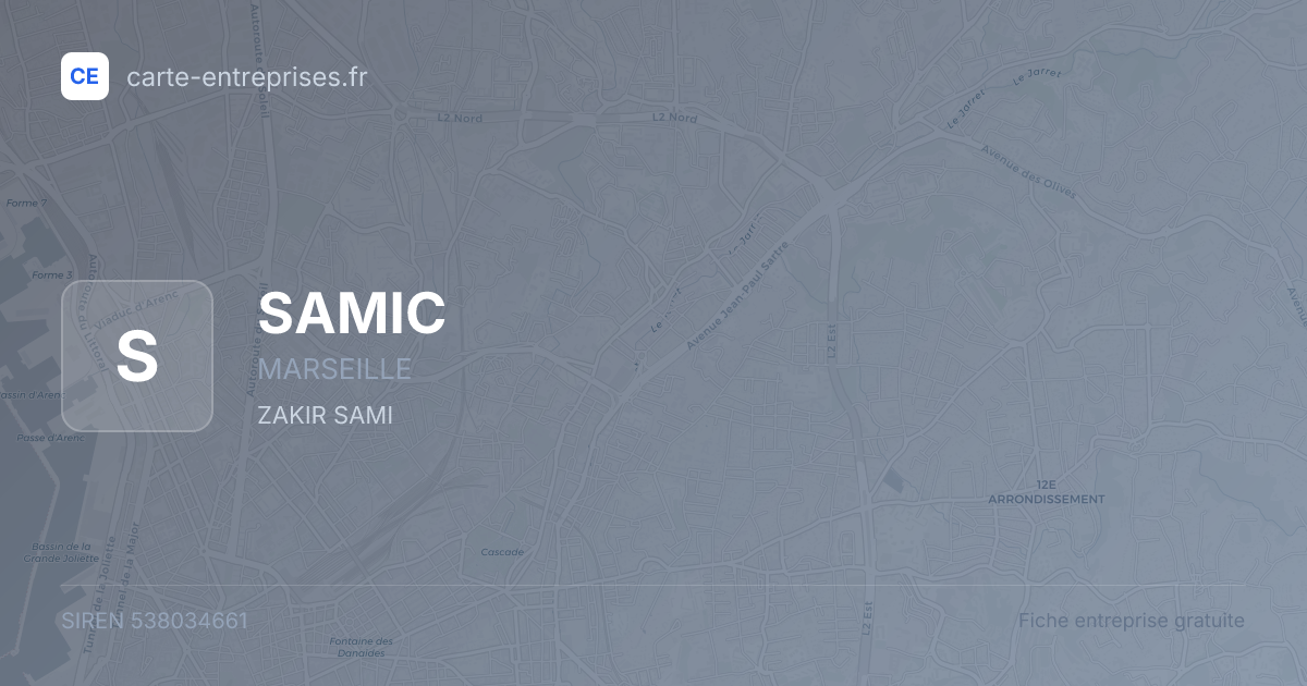 SAMIC — 538034661 — fiche entreprise