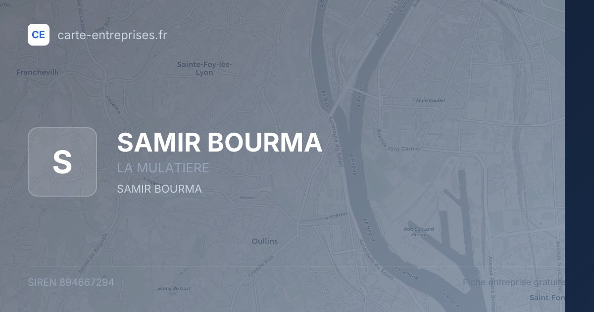 SAMIR BOURMA — 894667294 — fiche entreprise