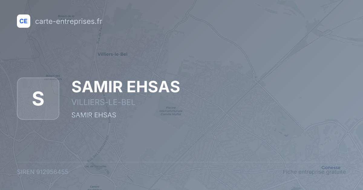 SAMIR EHSAS — 912956455 — fiche entreprise