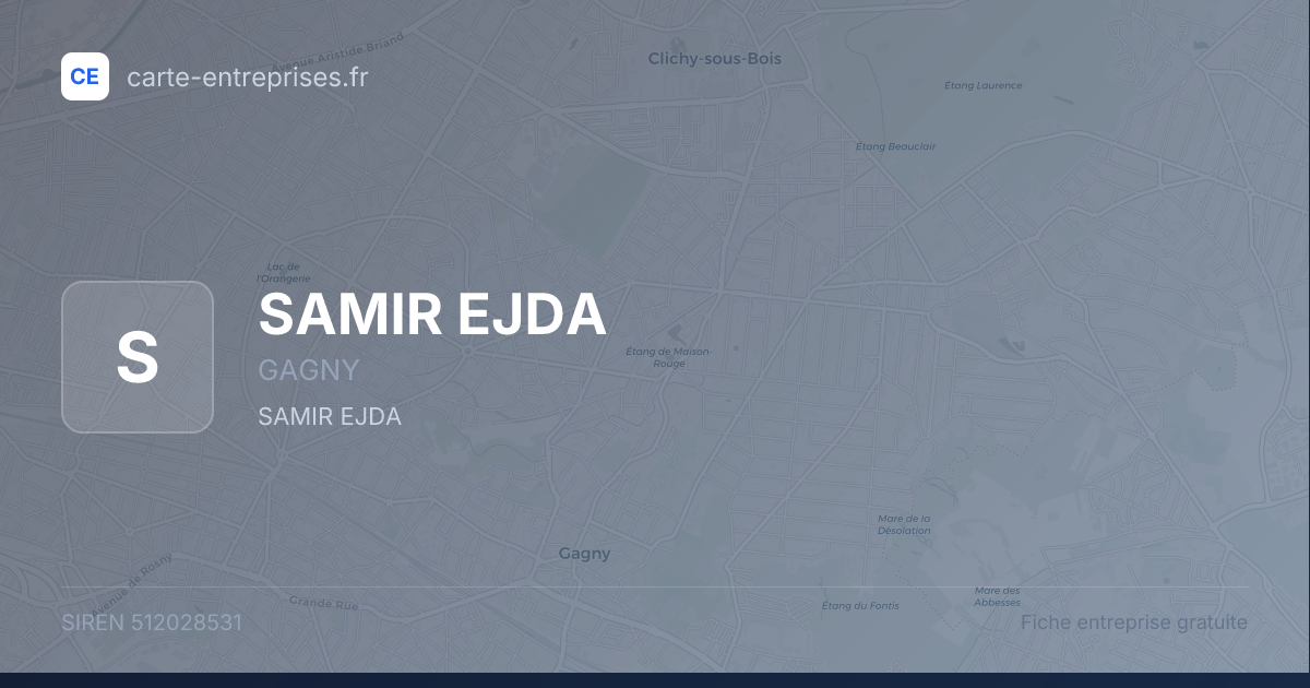 SAMIR EJDA — 512028531 — fiche entreprise