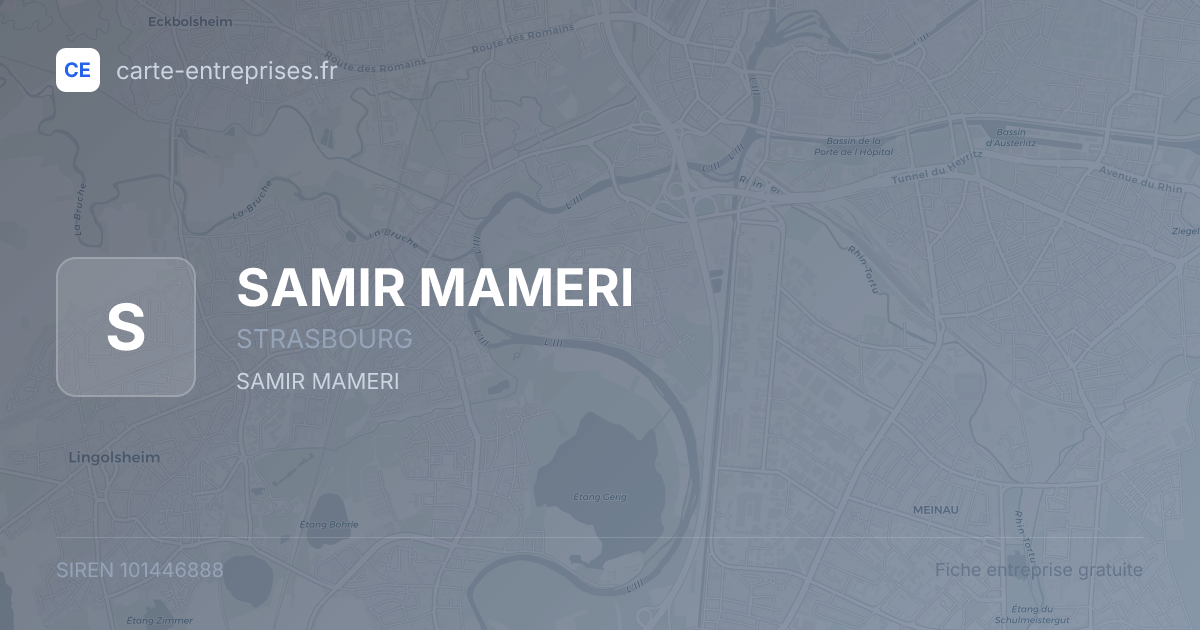 SAMIR MAMERI — 101446888 — fiche entreprise