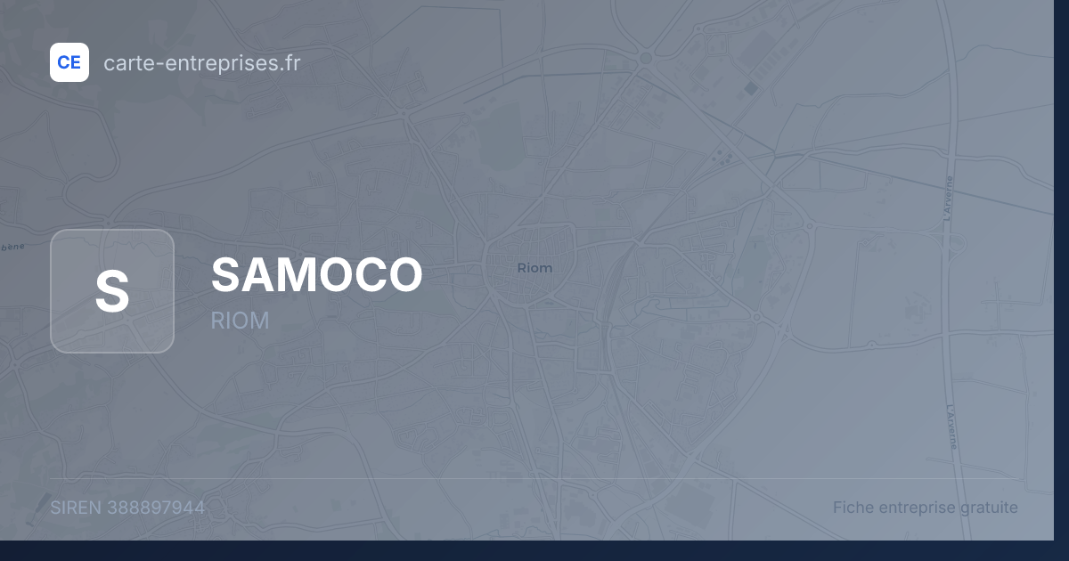 SAMOCO — 388897944 — fiche entreprise