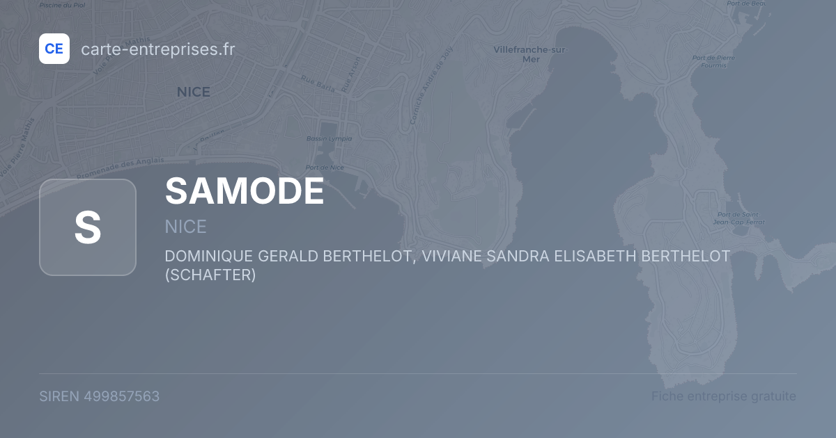 SAMODE — 499857563 — fiche entreprise
