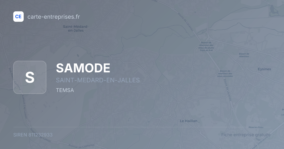SAMODE — 811232933 — fiche entreprise